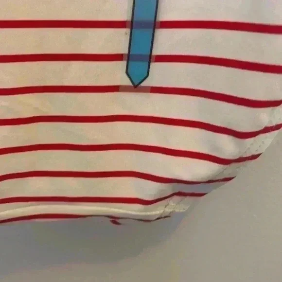 Vince Camuto Red and White Striped One Piece - Picture 11 of 11